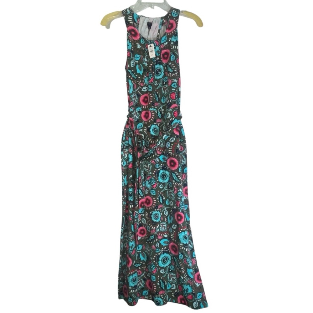NWT- Talbots Jacobean Floral Jersey Halter maxi dress. Size PM - Picture 4 of 15